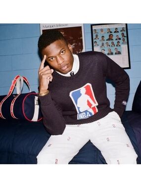 Rowing Blazers x NBA Navy Logo Sweater 100% Cotton Men’s Size L